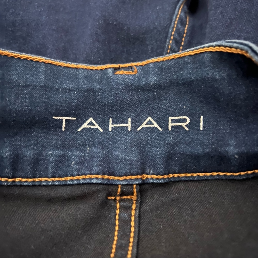 Tahari Womens Jeans 22W Blue Strtch Dark Wash Plus Ankle - Picture 8 of 11